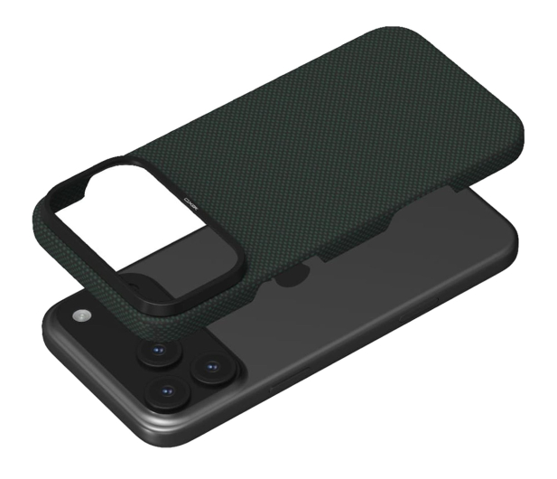YAXO Aramid Fiber Ultra Slim Case MagSafe iPhone 17 Pro Max Green - 1455877 - zdjęcie 4